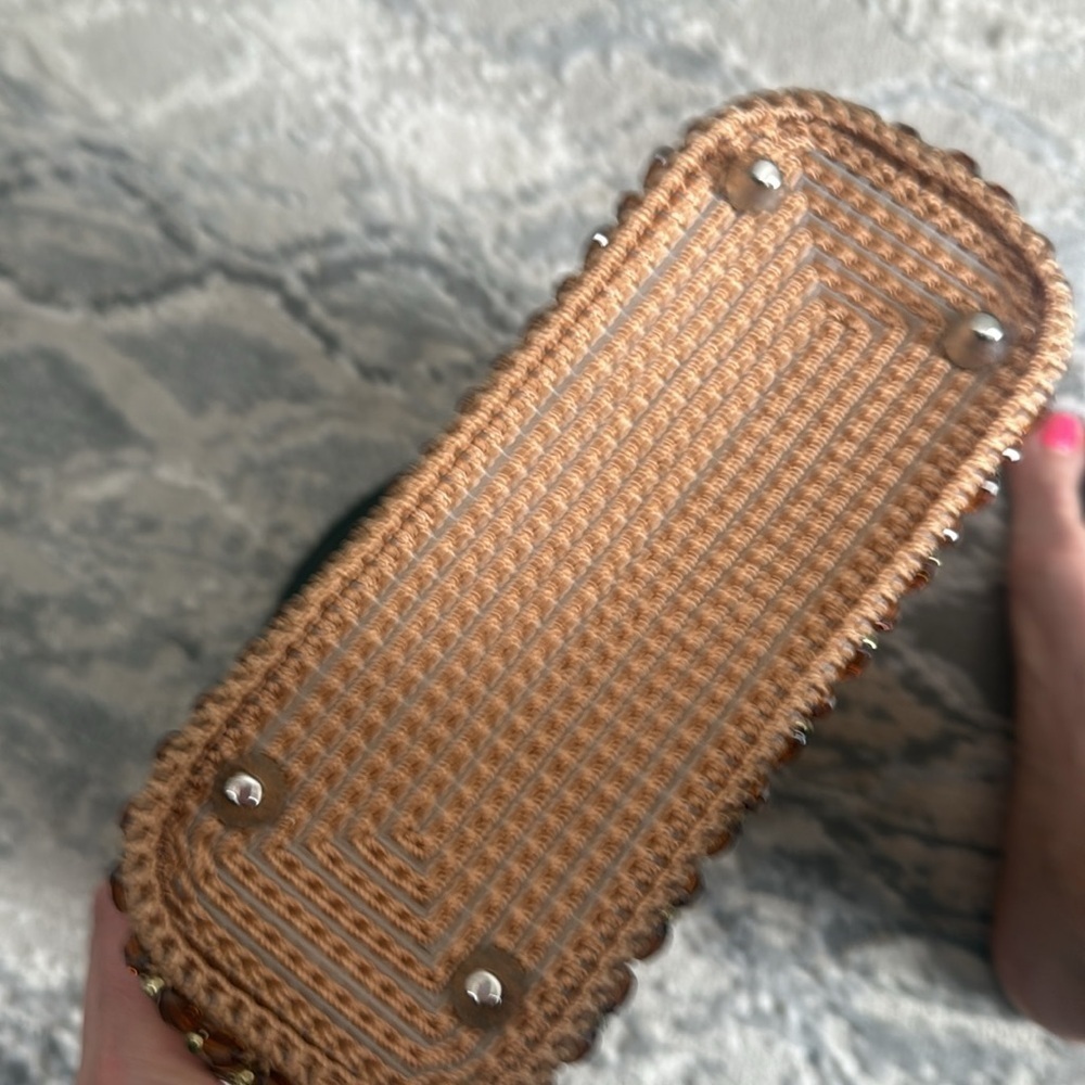 Elegant Brown Beaded Handbag - Picture 4 of 4